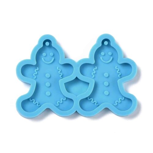Moule en Silicone thème Noël Bonhomme en pain d'épice X1
