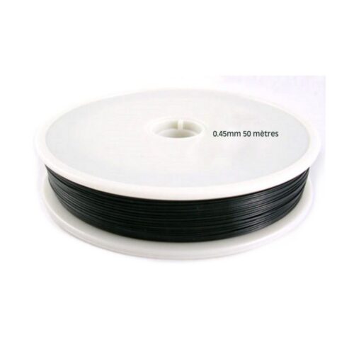 rouleau de fil cablé 0.45mm pour confection de bijoux 50 mètres
