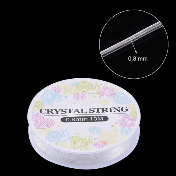 Rouleau de fil cristal strech , 0.8mm x10 mètres – Image 3