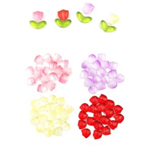 perles vernissées tulipe divers couleur