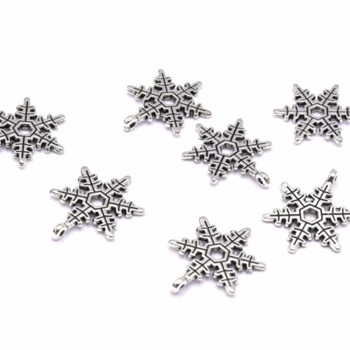 Pendentifs flocons de neige argent