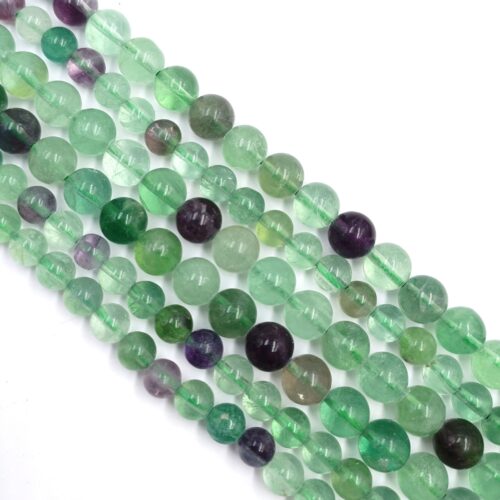 perles de fluorite verte mixte 6mm et 8mm