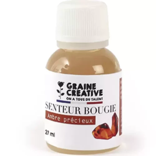 Parfum pour bougie ambre précieux 27 ml – création bougies DIY graine créative