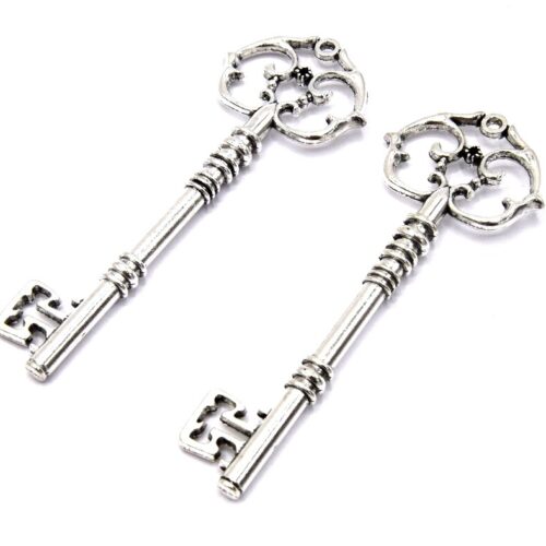 pendentif clés pour bijoux grand modèle argent