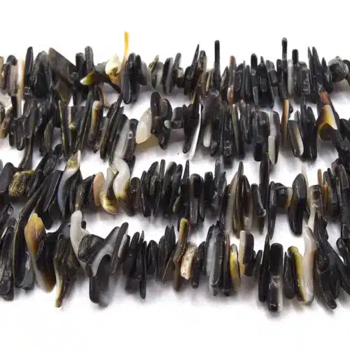 Perles de coquille formes irrégulières en nacre noir