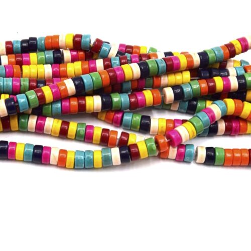 Perles heishi multicolore Ø6mm