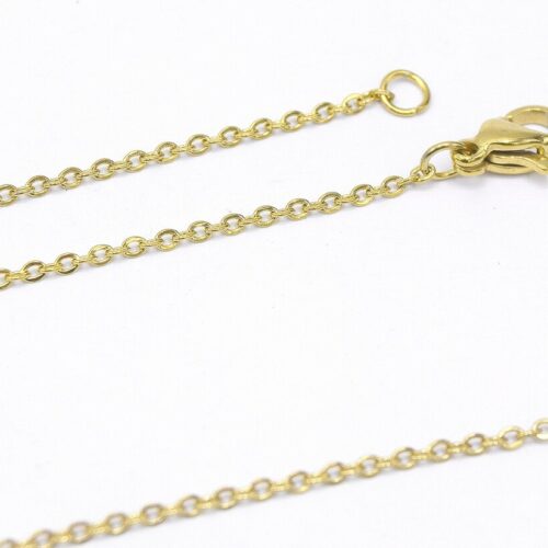 Collier chaîne Forçat en acier inoxydable 304 doré  17.7" (45 cm)