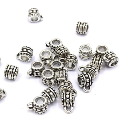 Bélières métal argent antique 7mm