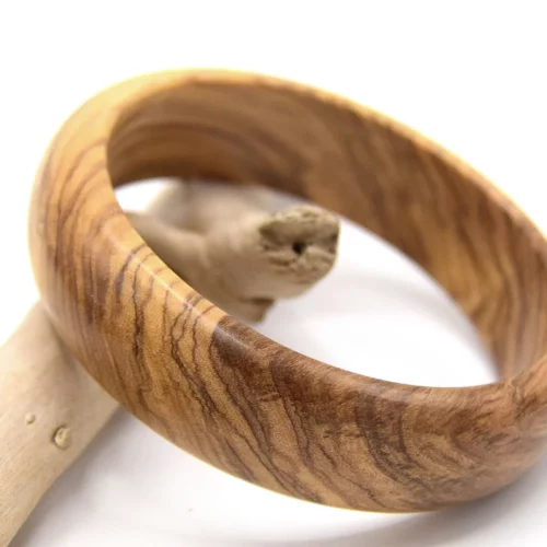 bracelet jonc en bois d'olivier femme