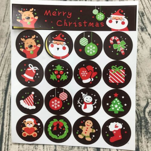 Lot de 16 autocollants de Noël
