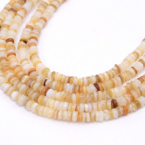 Perles coquillage d'eau douce naturelles heishi  3mm x 1 chapelet