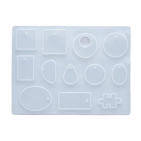 Moule silicone formes géométrique pour pendentifs résine uv et résine époxy bijoux diy