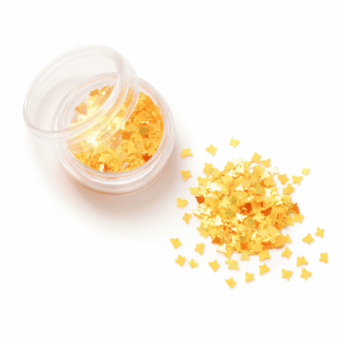 paillettes papillons orange inclusion résine