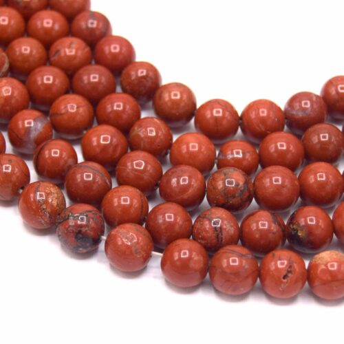 Perles Jaspe rouge 8mm classe AB