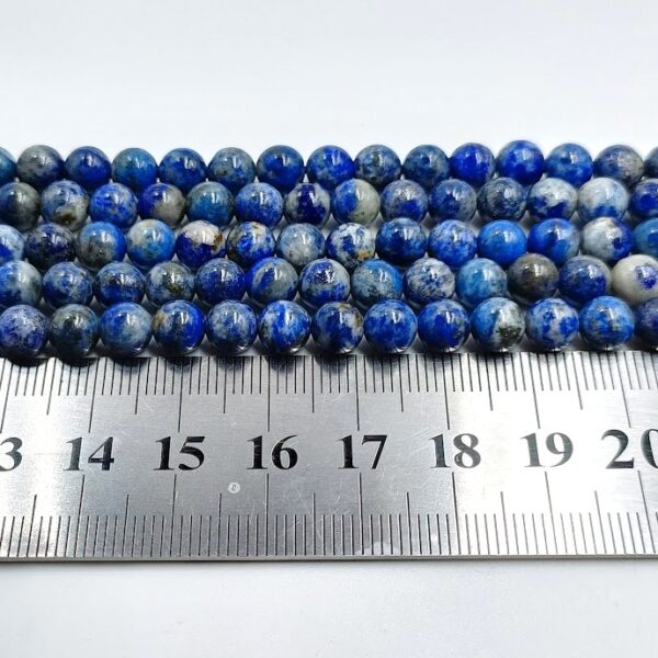 Perles Lapis lazuli naturelles qualité A 6mm, 8mm x20 – Image 3