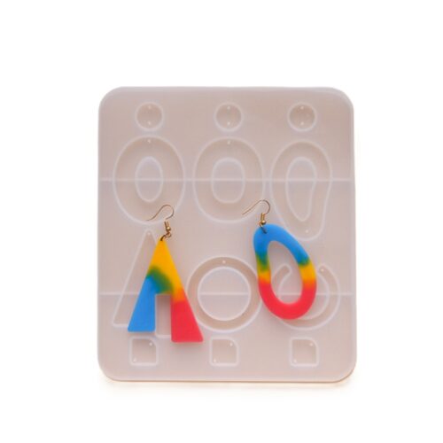 Moule en silicone pour boucles d'oreilles en résine