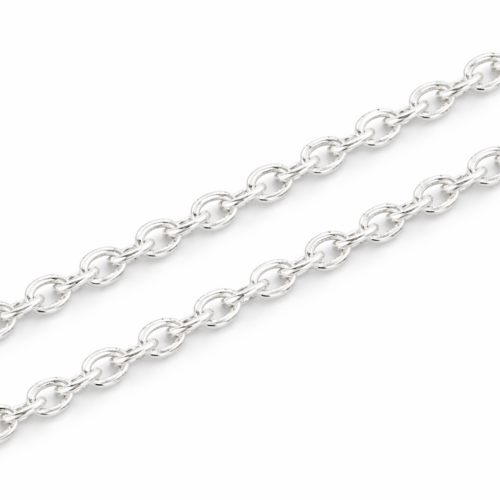 chaine maille cable acier inoxydable 304 argent