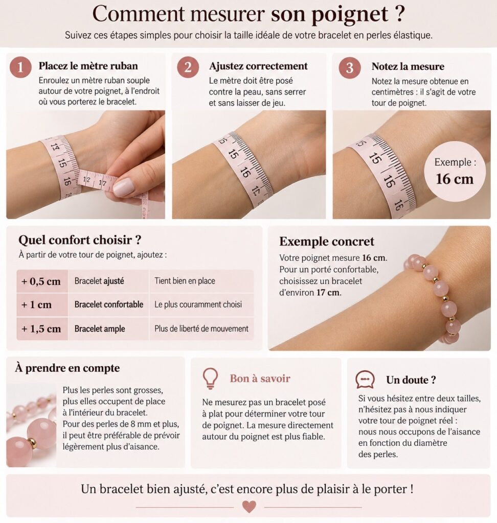 Comment mesurer son poignet pour une taille de bracelet