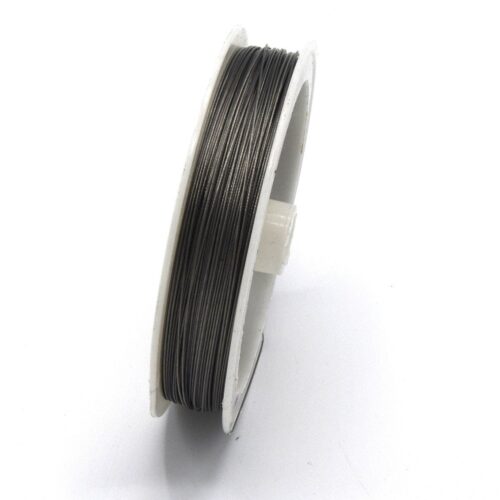 Rouleau de fil en acier inoxydable, gris inox, 0.45 mm x50 mètres