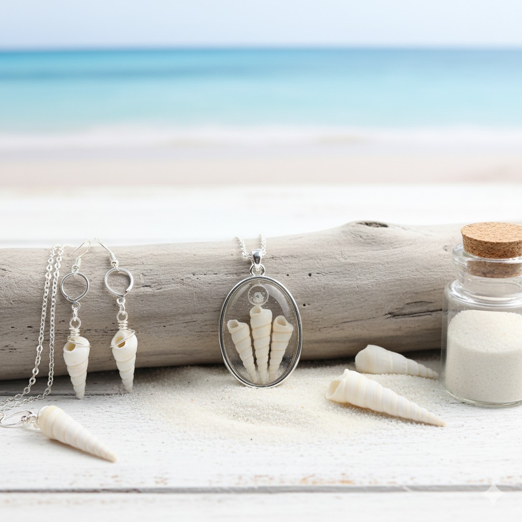 mise en scene turritella bijoux et plage