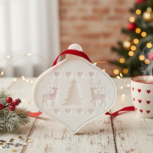 moule boule de noel renne sapin goutte pour fabrication de décoration de noel en résine époxy