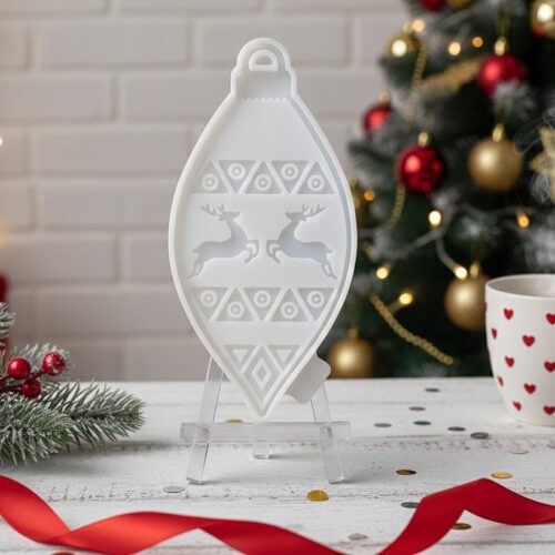 moule boule de noel renne sapin goutte pour fabrication de décoration de noel en résine époxy