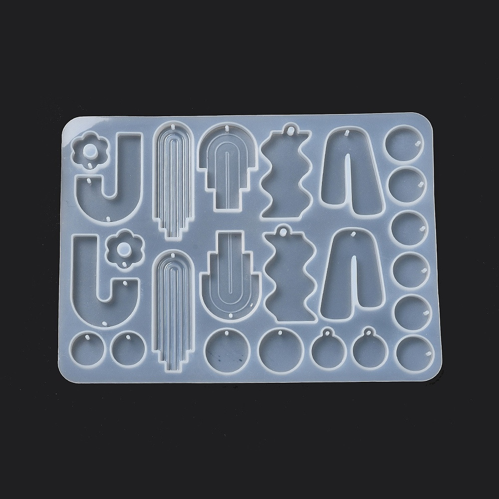 Moule Silicone Géométrique pour Boucles d'Oreilles en Résine DIY