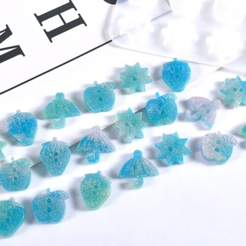Moule en silicone pour la confection de boutons artisanales aux formes variés