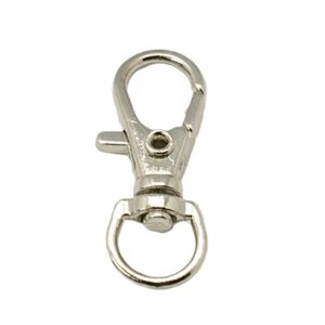 mousqueton pivotant argent pour porte clés