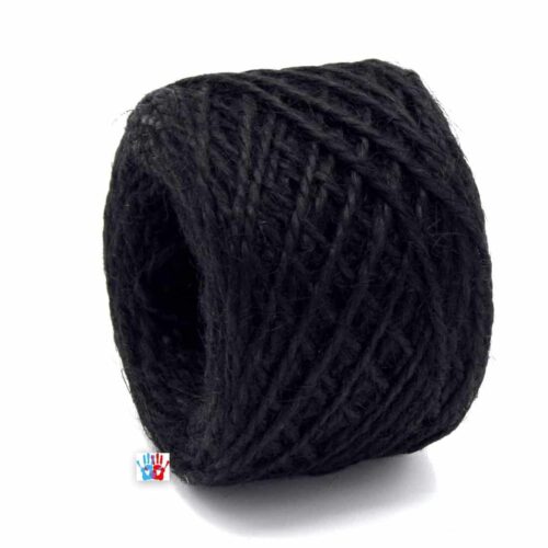 Cordon de Chanvre noir 2mm x 10 M