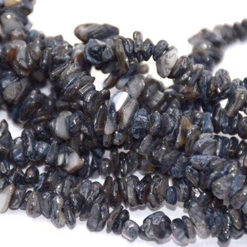 Perles coquilles d'eau douce gris forme puce