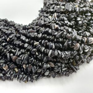obsidienne perle noire chips pour la création de bijoux collier bracelet
