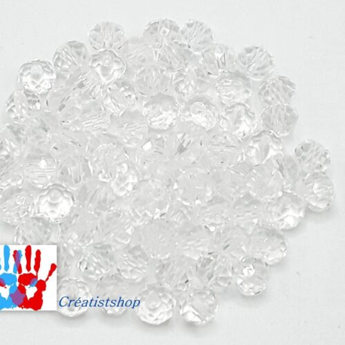 Perles à Facettes  Verre octogonale cristal