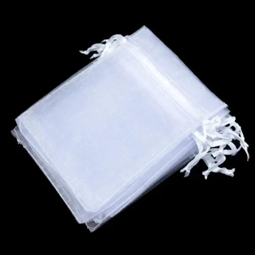 Sachets organza blanc  12x9cm x10