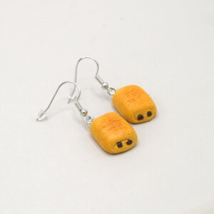 boucles d'oreilles pain au chocolat fait main