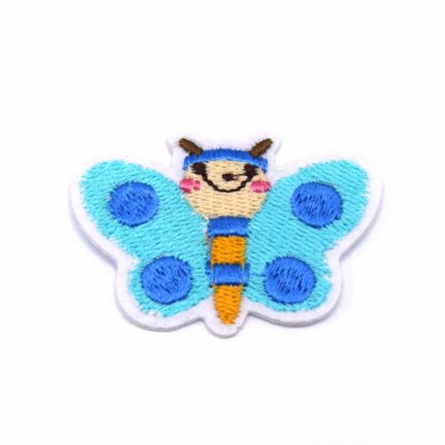 Ecussons patch thermocollant papillon bleu