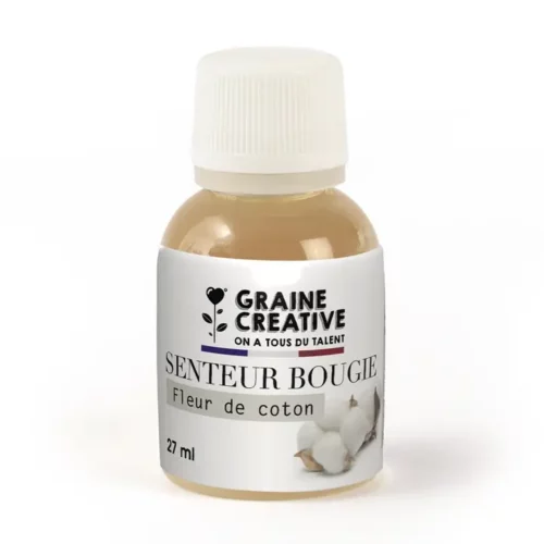 Parfum pour bougie fleur de coton 27 ml, senteur douce pour création de bougies DIY