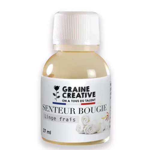 Parfum pour bougie linge frais 27 ml, senteur fraîche pour création de bougies DIY