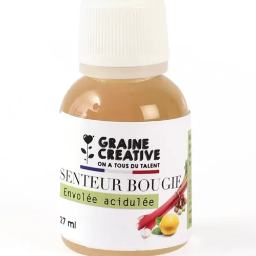 Parfum pour bougie rhubarbe citron 27 ml, senteur fruitée et acidulée pour création de bougies DIY