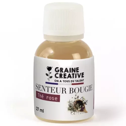 Parfum pour bougie thé rose 27 ml, senteur florale pour création de bougies DIY