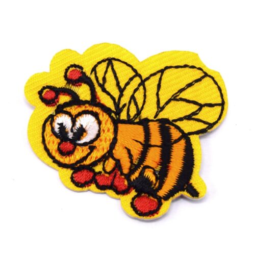 Ecussons patch thermocollant abeille jaune
