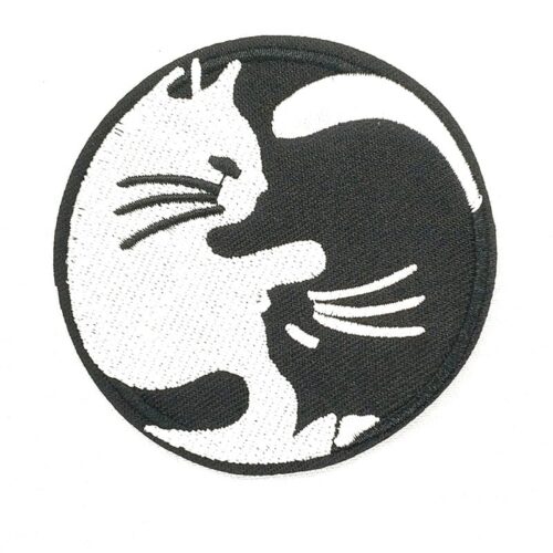 Ecusson patch thermocollant chat ying et yong x1