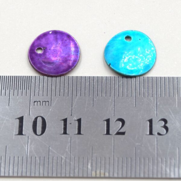 pendentifs 13 mm multicolore rond en coquille d'akoya rond plat