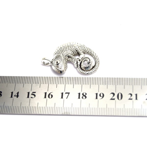 Pendentifs caméléon argent antique – Image 3