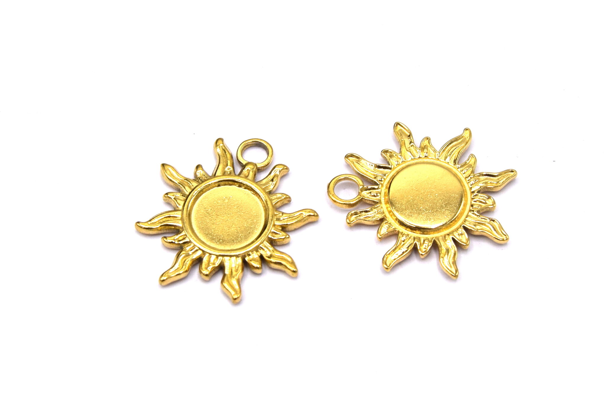 Pendentif Rayon de Soleil Or 18K sur Acier 201 IP x2 – Image 2