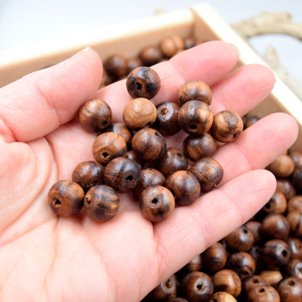 Perles en Bois de Châtaignier Français Artisanales Ø12mm – Image 4