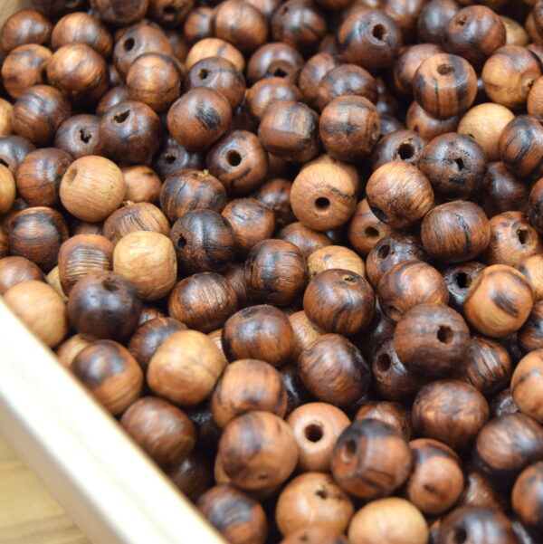 Perles en Bois de Châtaignier Français Artisanales Ø12mm – Image 2