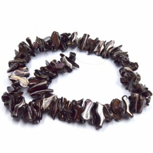 perle de coquille troque forme irrégulière marron coco