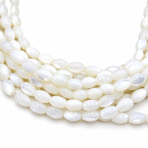 perle coquillage trochus grain de riz 5mm pour bijoux