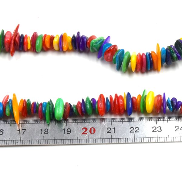 perle coquille d'eau douce multicolore forme disque pour création de bijoux diy